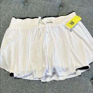 all in motion White Skirt with Black Waistband and Yellow Tag